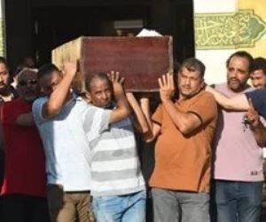تشييع جثمان وائل مرزوق أحد ضحايا سنترال رمسيس من مسجد السيدة نفيسة