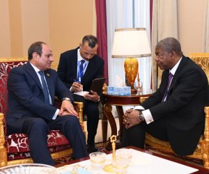 الرئيس السيسى يلتقى نظيره الأنجولى ويشيد برئاسته الجارية للاتحاد الأفريقى