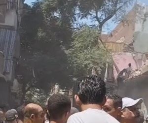عمليات البحث عن مفقودين بعقار شبرا المنهار
