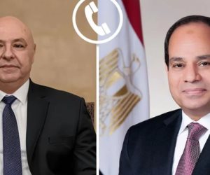 الرئيس عبد الفتاح السيسي يتلقى اتصالًا هاتفيًا من رئيس الجمهورية اللبنانية