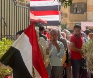 علم مصر يزين لجنة المدرسة اليابانية بالشيخ زايد في أول أيام انتخابات الشيوخ