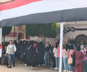 إقبال كبير من السيدات فى انتخابات الشيوخ بالدقهلية