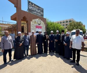 مسيرة حاشدة بمشاركة الأزهر والكنيسة والأوقاف أمام لجان انتخابات الشيوخ بالغردقة