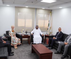 رئيس البرلمان العربي يلتقي مساعدة وزير الخارجية للشؤون البرلمانية والمندوب الدائم لمصر لدي الجامعة العربية