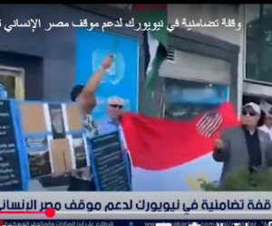 وقفة تضامنية في نيويورك دعمًا للموقف المصري الإنساني تجاه غزة