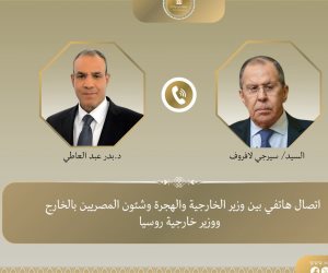 اتصال هاتفي بين وزير الخارجية ونظيره الروسي.. تناول سبل دعم الاستثمارات الصناعية الروسية 
