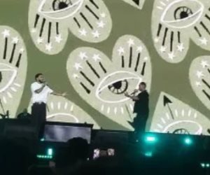الرابر ناصر وخالد على يشعلان مسرح يو أرينا والجمهور يغنى معهما فى مهرجان العلمين