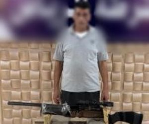 أمن كفر الشيخ يضبط شخص ظهر فى فيديو ممسكا ببندقية صيد مزودة بتلسكوب 