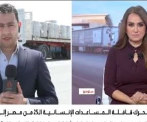 مراسل القاهرة الإخبارية: تحرك الفوج الثالث من قافلة "زاد العزة" المتجهة لغزة