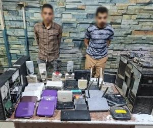 ضبط شخصان يديران محطة بث تلفزيونى لاسلكية بدون ترخيص فى الجيزة