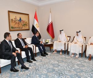 الرئيس السيسى يلتقى أمير قطر ويؤكد استعداد مصر التام لتقديم كافة أشكال الدعم لصون سيادة الدوحة