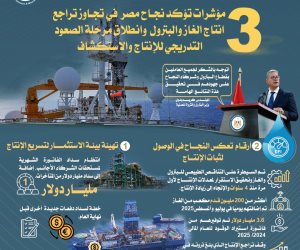 وزارة البترول تصدر إنفوجرافًا يوضح مؤشرات عودة إنتاج الغاز والبترول إلى مساره الصحيح