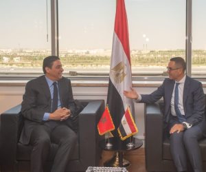 وزير الاستثمار والتجارة الخارجية يستقبل وزير التجارة الخارجية بالمملكة المغربية لبحث سبل تعزيز العلاقات الاقتصادية المشتركة بين البلدين