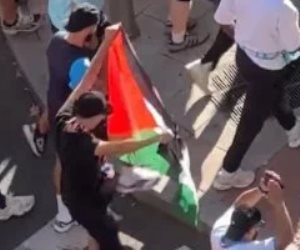 الأمن يمنع دخول علم فلسطينى بمباراة الريال ضد أولمبيك مارسيليا في دوري أبطال أوربا.. "فيديو"