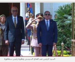 الرئيس السيسى يستقبل رئيس جمهورية سنغافورة بقصر الاتحادية