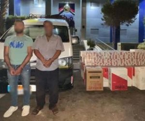 ضبط شخصان بحوزتهما أكثر من 43 ألف عبوة سجائر مجهولة المصدر