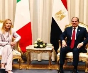 جورجيا ميلونى عبر x: ناقشت مع الرئيس السيسي مراحل تنفيذ خطة السلام