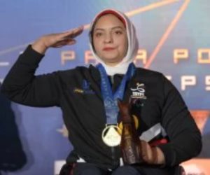 رحاب رضوان تحصد ذهبية بطولة العالم لرفع الأثقال البارالمبي في وزن 61 كجم