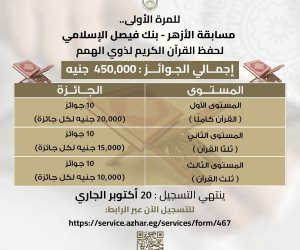 نظرًا لظروفهم الخاصة.. الجامع الأزهر يقرر مد فترة التقديم لمسابقة "بنك فيصل لذوي الهمم"