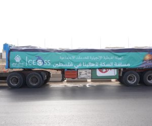قوافل التحالف الوطني تمر عبر معبر رفح محملة بأطنان من المساعدات لغزة