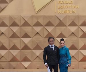 وصول المهندس أحمد عز وزوجته فى حفل افتتاح المتحف المصرى الكبير