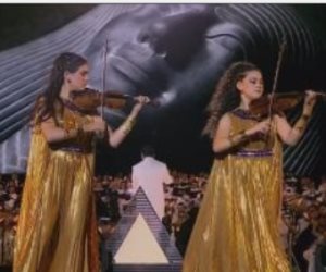 شقيقتان مصريتان تبهران العالم بعزف استثنائى فى حفل افتتاح المتحف الكبير