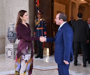 الرئيس السيسي يستقبل الملكة ماري وبحث توسيع نطاق التعاون المشترك