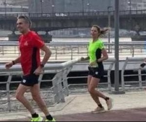 رئيسا وزراء هولندا وبلجيكا يتريضان على كورنيش النيل برفقة زوجاتهما