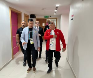 وزير الشباب والرياضة يزور بعثة مصر في دورة ألعاب التضامن الإسلامي بالرياض