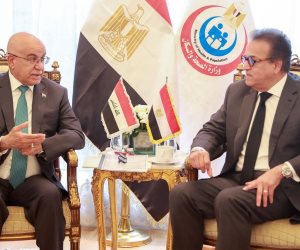 وزير الصحة يبحث مع نظيره العراقي سبل تعزيز العمل بمجالات التعاون المشترك