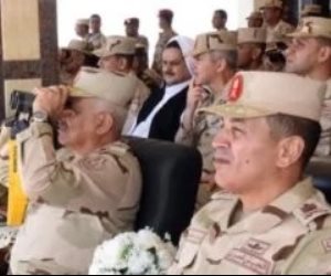 وزير الدفاع يشهد تنفيذ المرحلة الرئيسية للمشروع التكتيكى بالذخيرة الحية بالمنطقة الغربية العسكرية