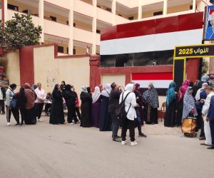 حشود كبيرة للناخبين في المطرية مع بداية فتح أبواب لجان الانتخابات (صور)