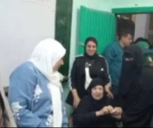 سيدة مسنة على كرسى متحرك تدلى بصوتها بالانتخابات بكفر الشيخ فى الدقائق الأخيرة