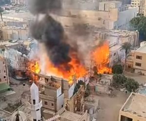 حريق ستوديو مصر يلتهم ديكورات مسلسل محمد إمام