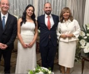 عمرو أديب ولميس الحديدى يحتفلان بخطوبة ابنهما نور (صور) 