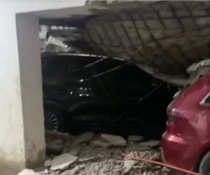 أرملة إسماعيل الليثي تواجه صدمة جديدة بعد سقوط سقف جراج على سيارتها