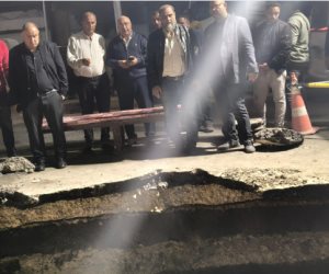 شركة المياة: كسر بخط مياه أمام مستشفى أم المصريين بالجيزة