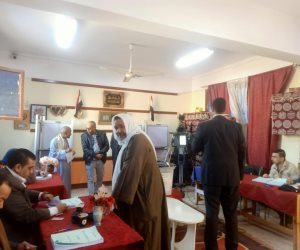 إقبال للناخبين في لجنة الشهيد الطيار محمد كامل ببندر ومركز سوهاج بانتخابات مجلس النواب