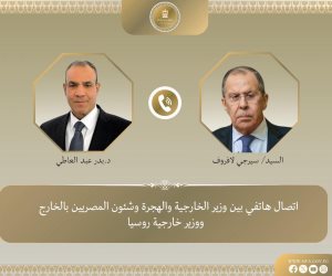 وزير الخارجية يؤكد لنظيره الروسي أهمية تنفيذ المرحلة الثانية من اتفاق غزة