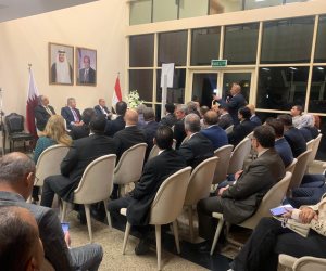 وزير الخارجية يلتقي الجالية المصرية في قطر