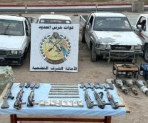 قوات حرس الحدود تضبط مخدرات وأسلحة بقيمة تتجاوز 2 مليار جنيه بسيناء.. فيديو