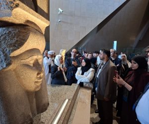 أعضاء المجلس التنفيذي للمنظمة العربية للتربية والثقافة والعلوم "الألكسو" يزورون المتحف المصري الكبير