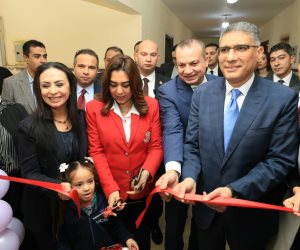 وزيرتا التضامن والتنمية المحلية ومحافظ الجيزة يفتتحون المجمع الخدمي بمساكن روضة السودان
