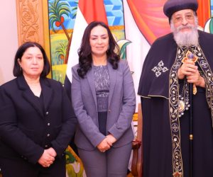 وزيرة التضامن تزور المقر البابوي بالكاتدرائية وتهنئ البابا تواضروس الثاني بعيد الميلاد 