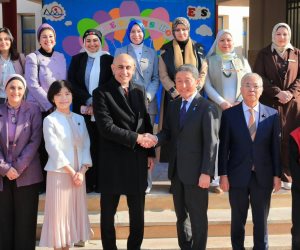 وزير التربية والتعليم يصطحب وفدًا من البرلمان الياباني في زيارة للمدرسة المصرية اليابانية fالعبور
