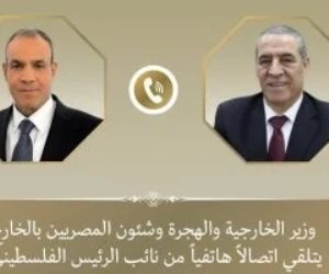 وزير الخارجية يبحث مع نائب الرئيس الفلسطيني الانتقال للمرحلة الثانية من خطة ترامب