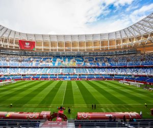 شاهد ملعب ابن بطوطة قبل انطلاق مباراة الفراعنة والسنغال 