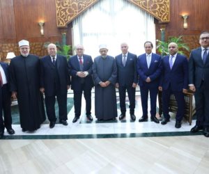 شيخ الأزهر يستقبل رئيس مجلس الدولة والوفد المرافق له بمشيخة الأزهر