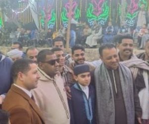 أحد الحناجر الذهبية.. نجوم دولة التلاوة يشاركون فى زفاف عطية الله رمضان