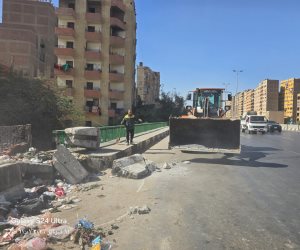 محافظة الجيزة: رفع الكتل الخرسانية وفتح سلم مشاه «مدينة النور» بحي الهرم